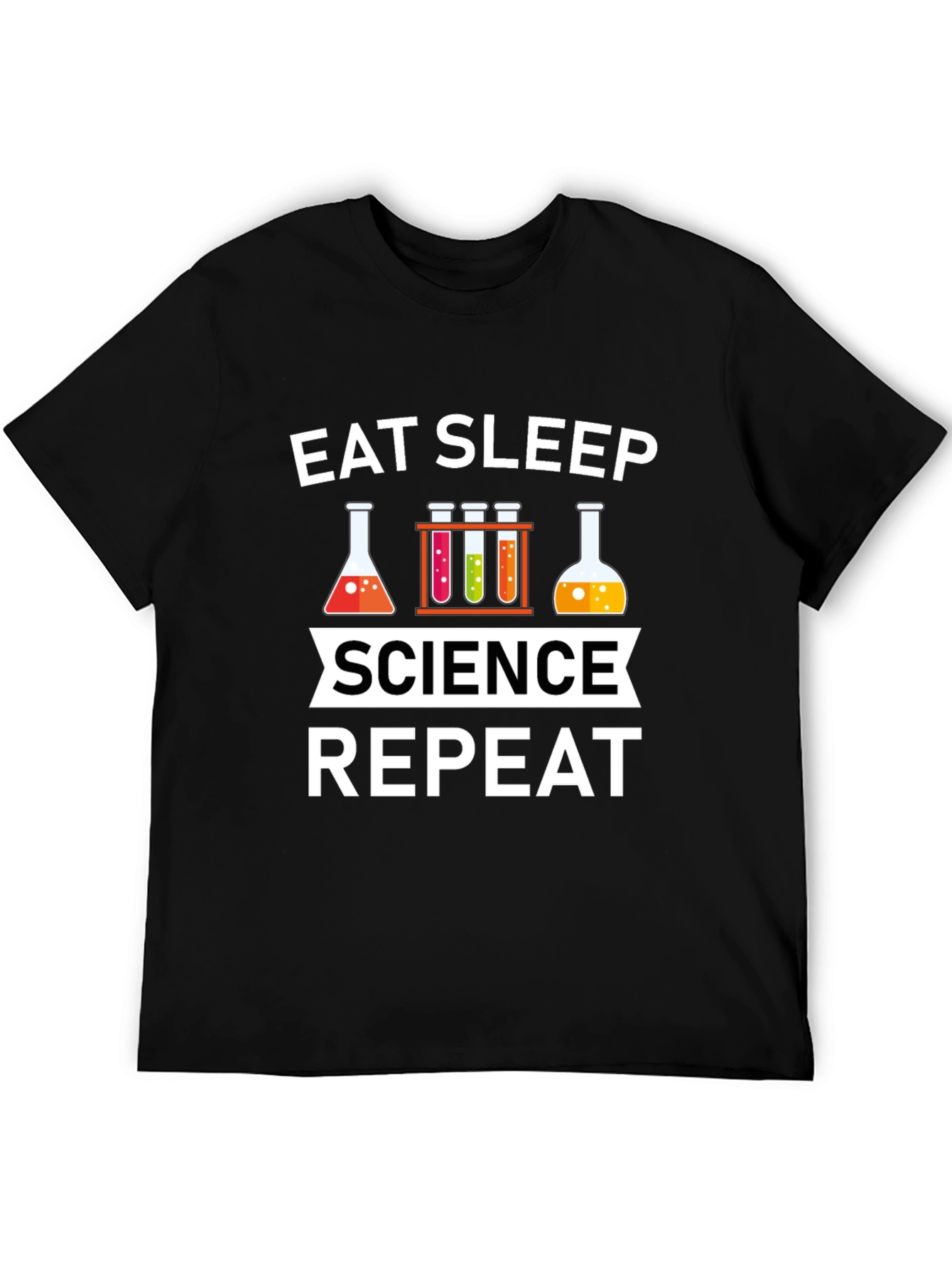 Eat Sleep Science Repeat Graphic T-Shirt