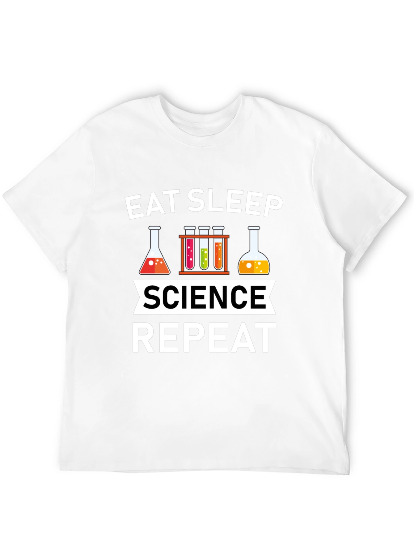 Eat Sleep Science Repeat Graphic T-Shirt