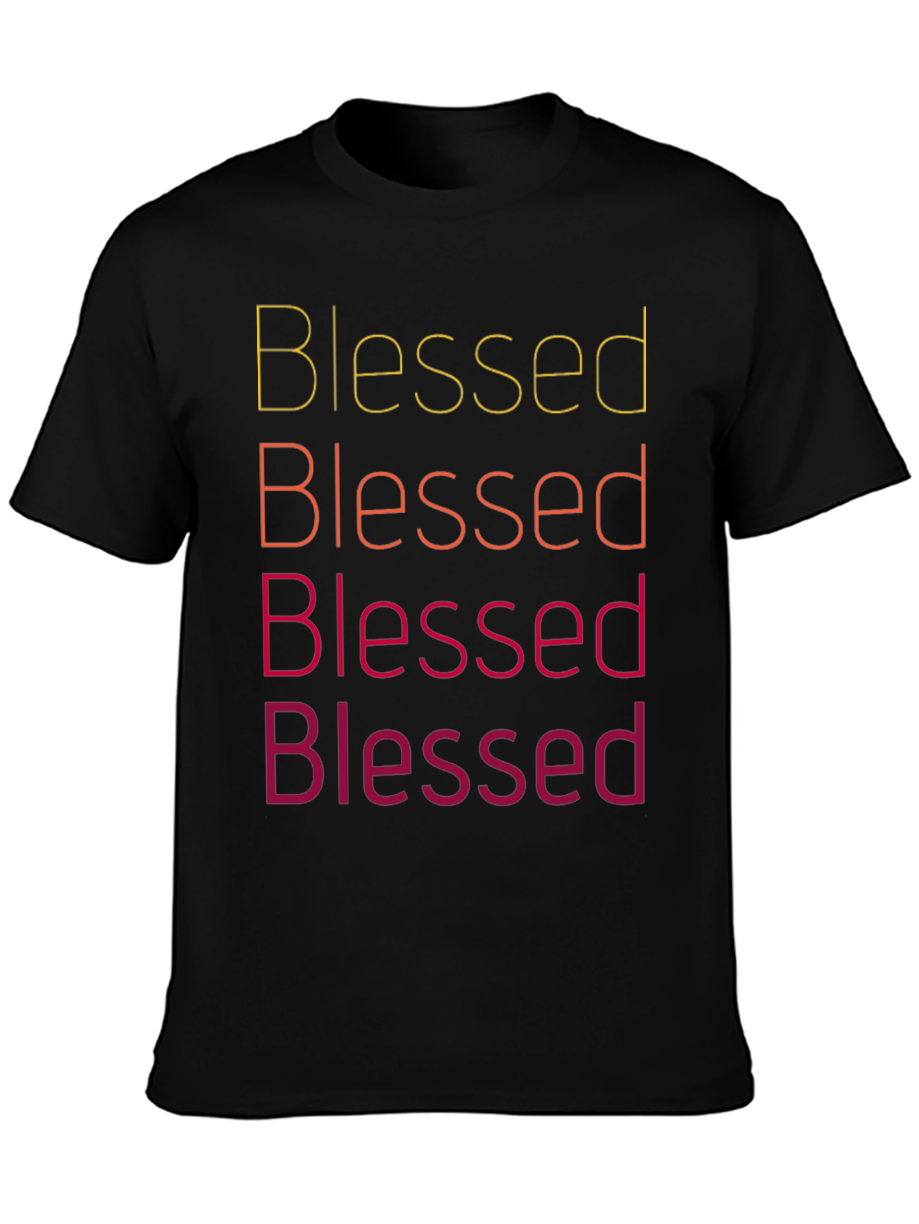 Blessed Text Graphic Tee Shirt