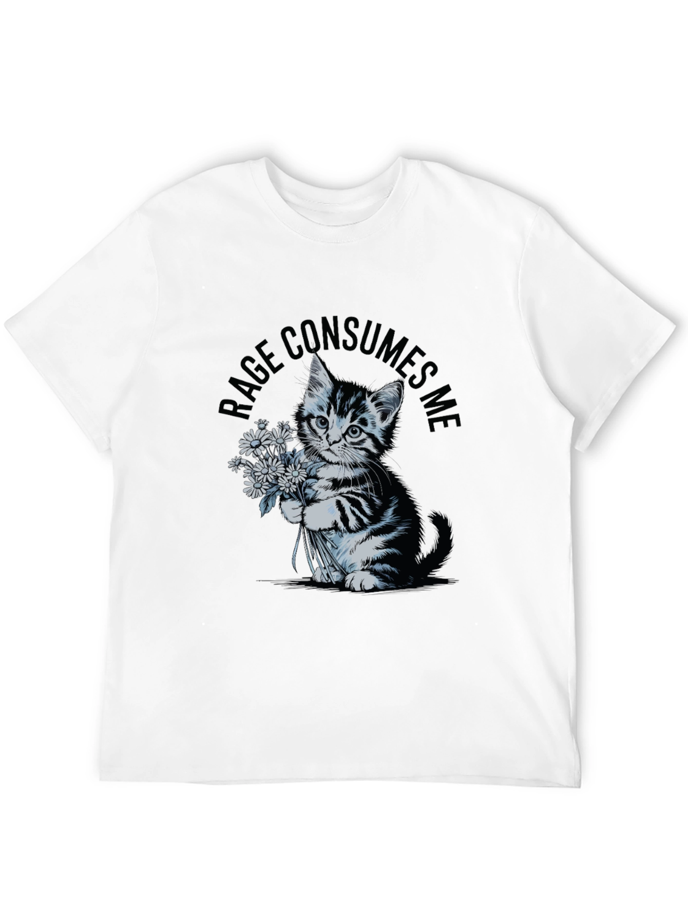 Rage Consumes Me Kitten T-Shirt - Black