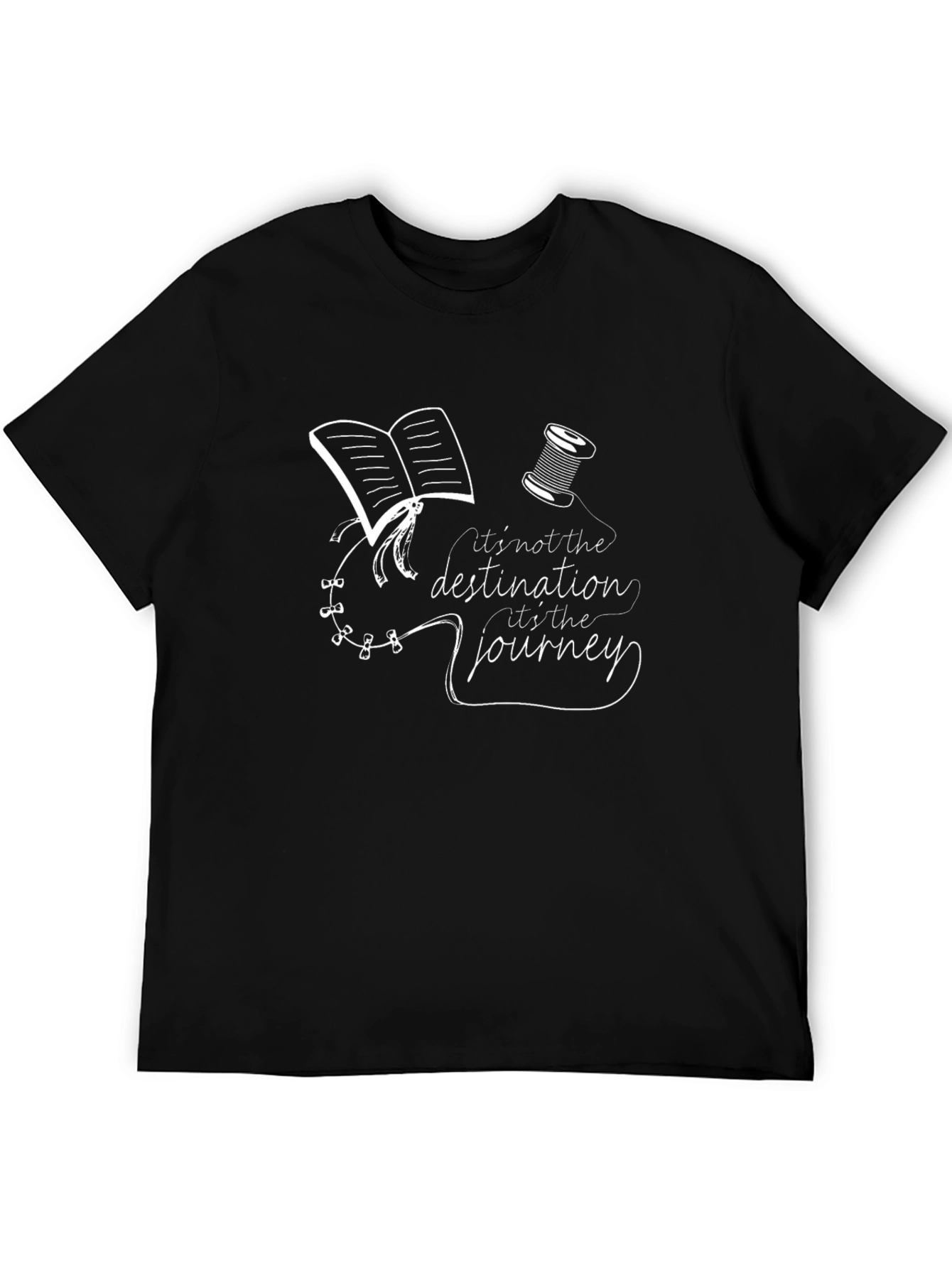 Journey T-Shirt: Book & Spool of Thread Graphic Tee