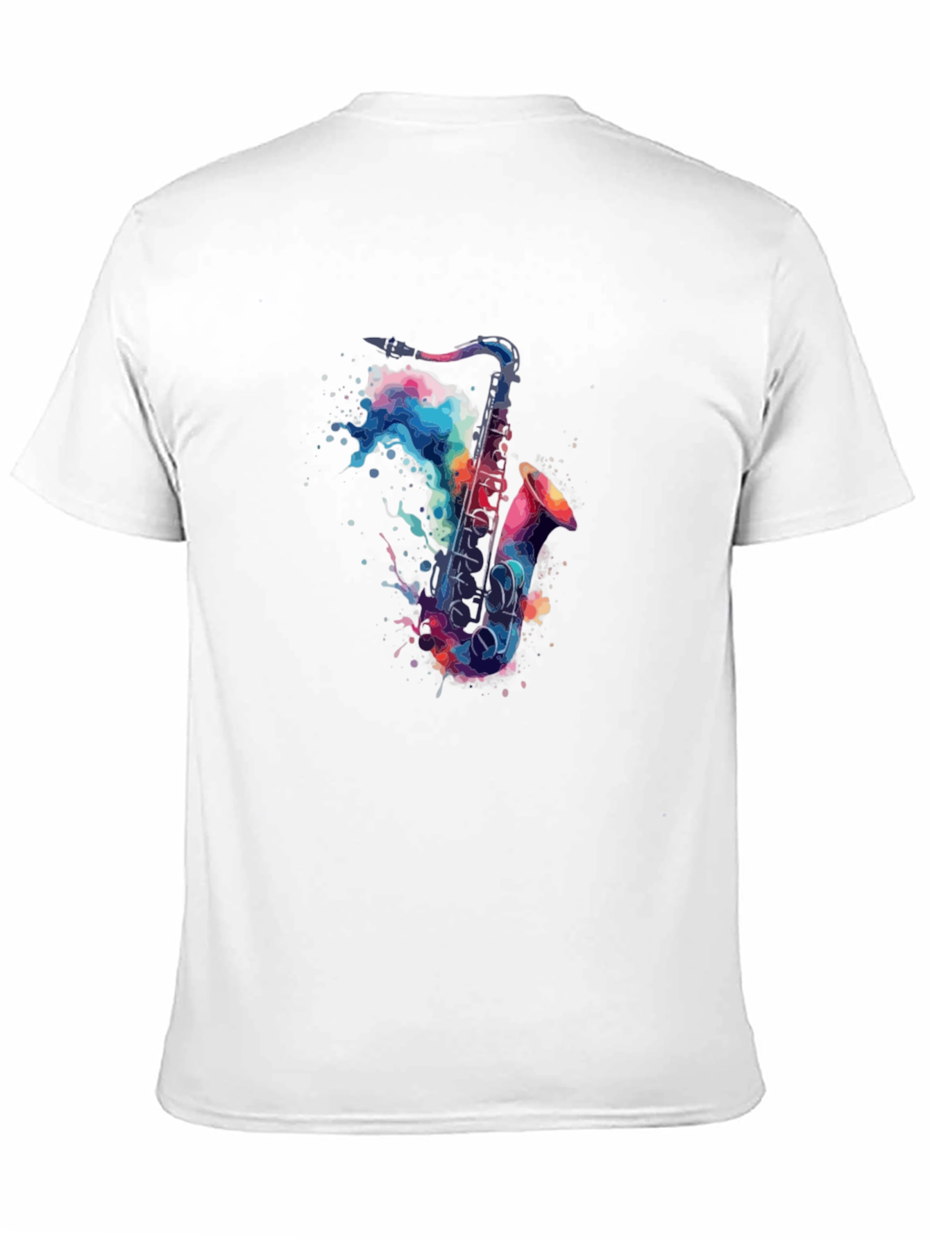 Watercolor Saxophone Graphic T-Shirt