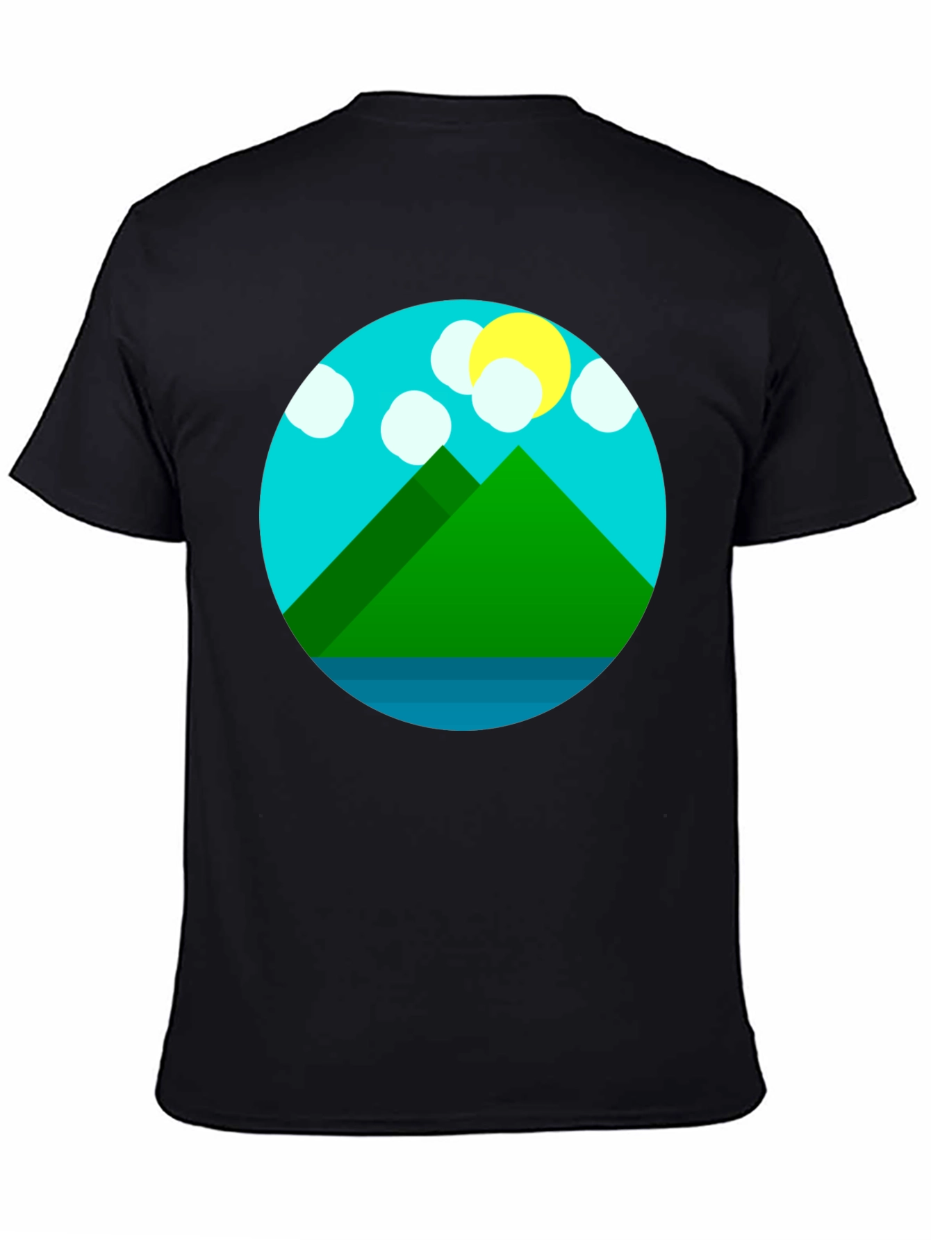 Mountain Graphic Tee - Stylish Unisex Black T-Shirt