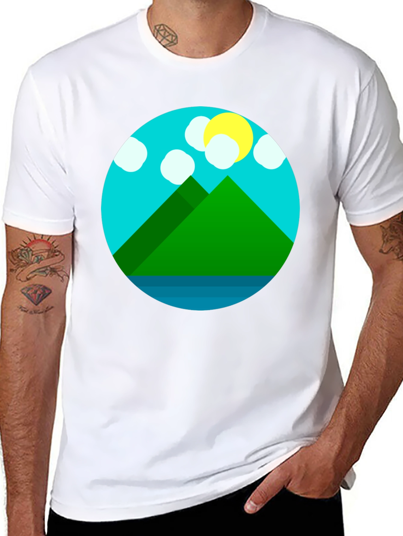 Mountain Graphic Tee - Stylish Unisex Black T-Shirt