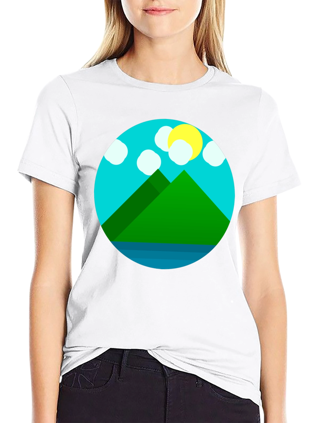 Mountain Graphic Tee - Stylish Unisex Black T-Shirt