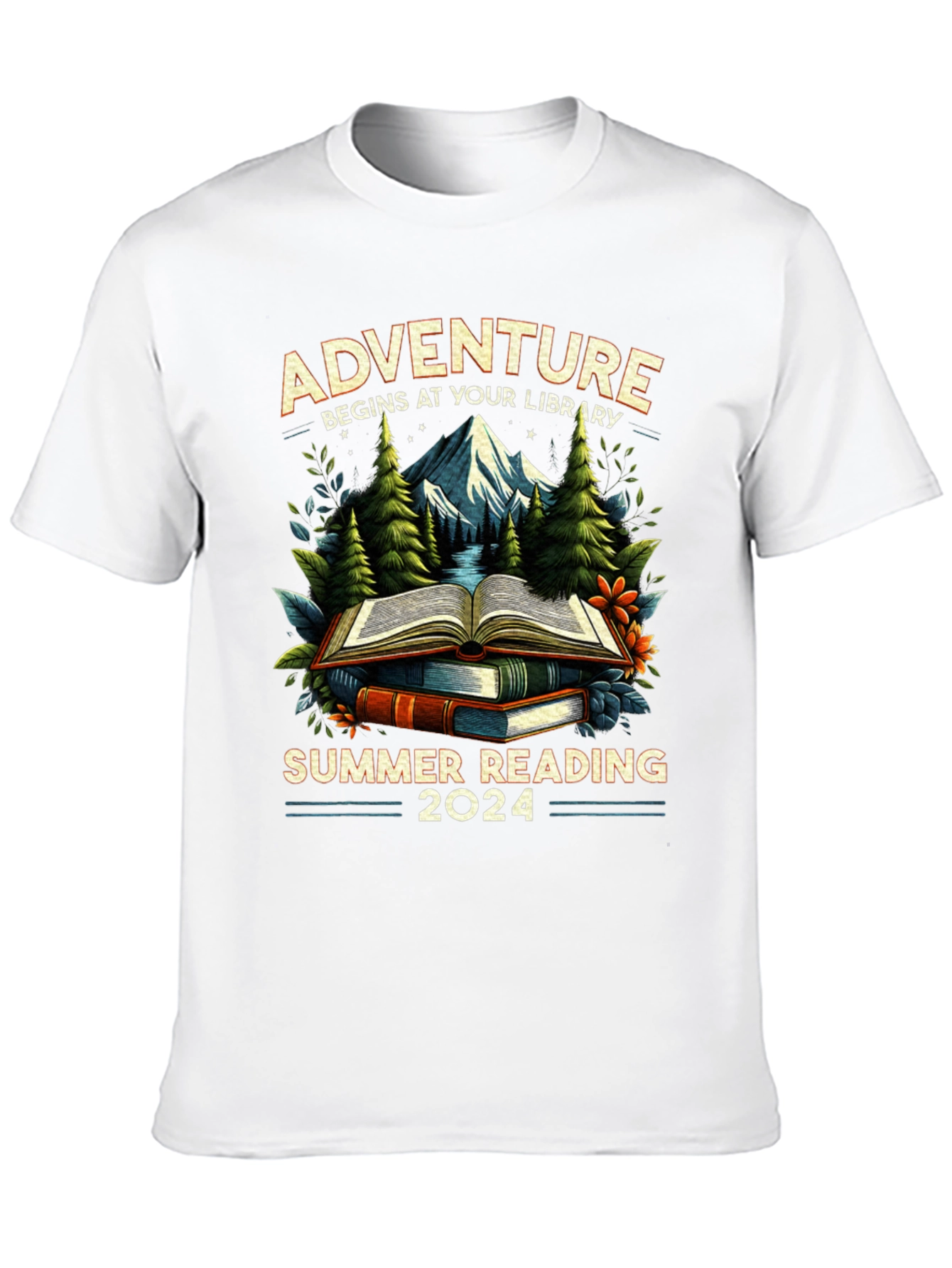 Adventure Begins At Your Library Summer Reading 2024 T-Shirt