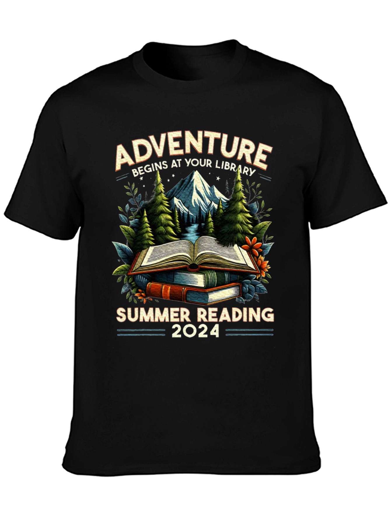 Adventure Begins At Your Library Summer Reading 2024 T-Shirt