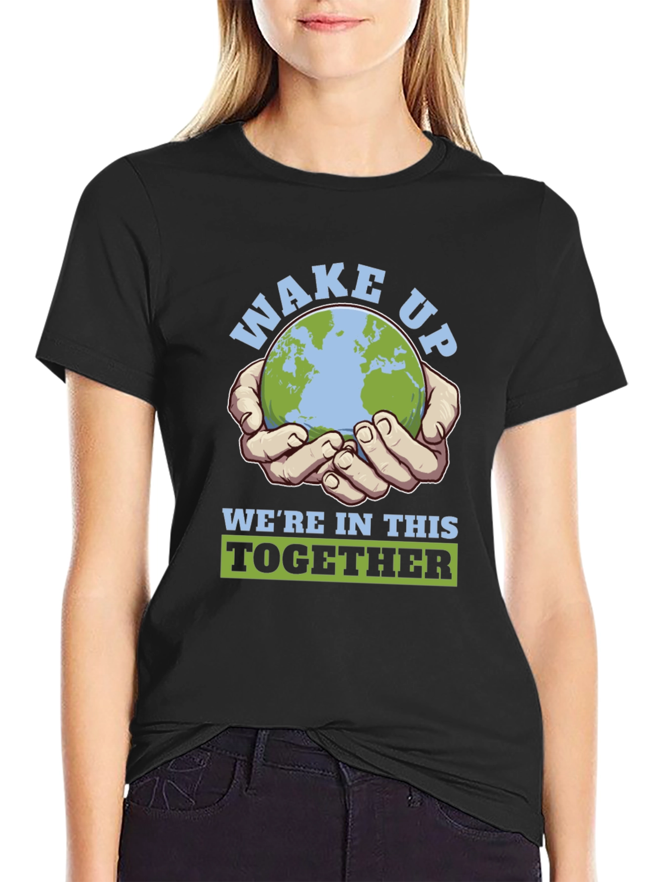 Wake Up Together Earth Graphic T-Shirt
