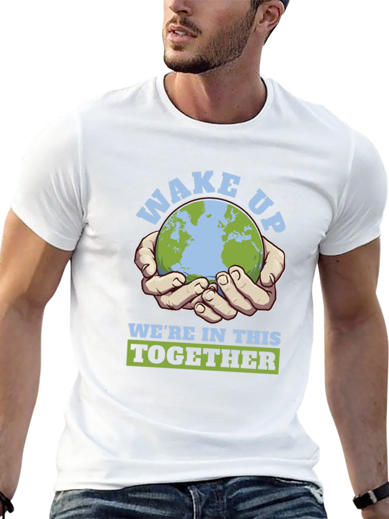 Wake Up Together Earth Graphic T-Shirt