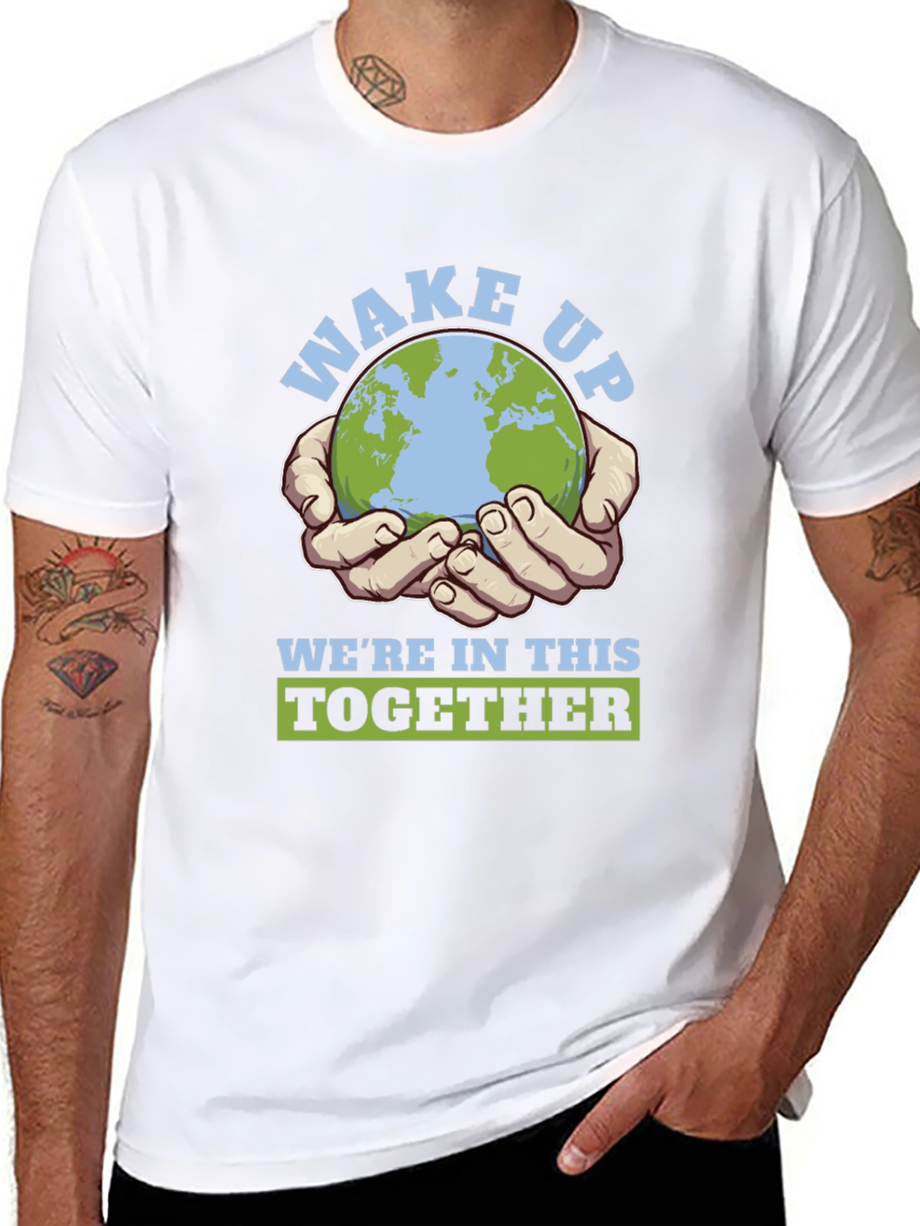 Wake Up Together Earth Graphic T-Shirt