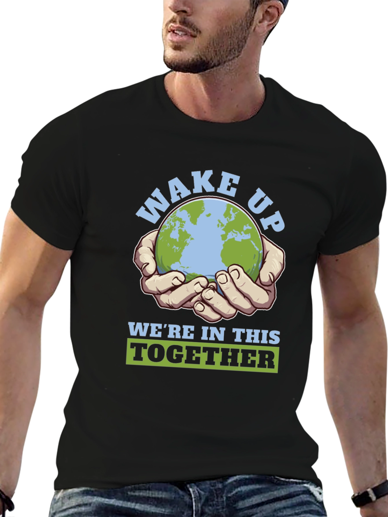 Wake Up Together Earth Graphic T-Shirt