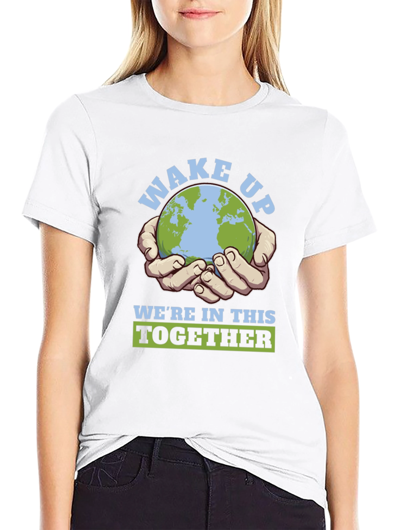 Wake Up Together Earth Graphic T-Shirt
