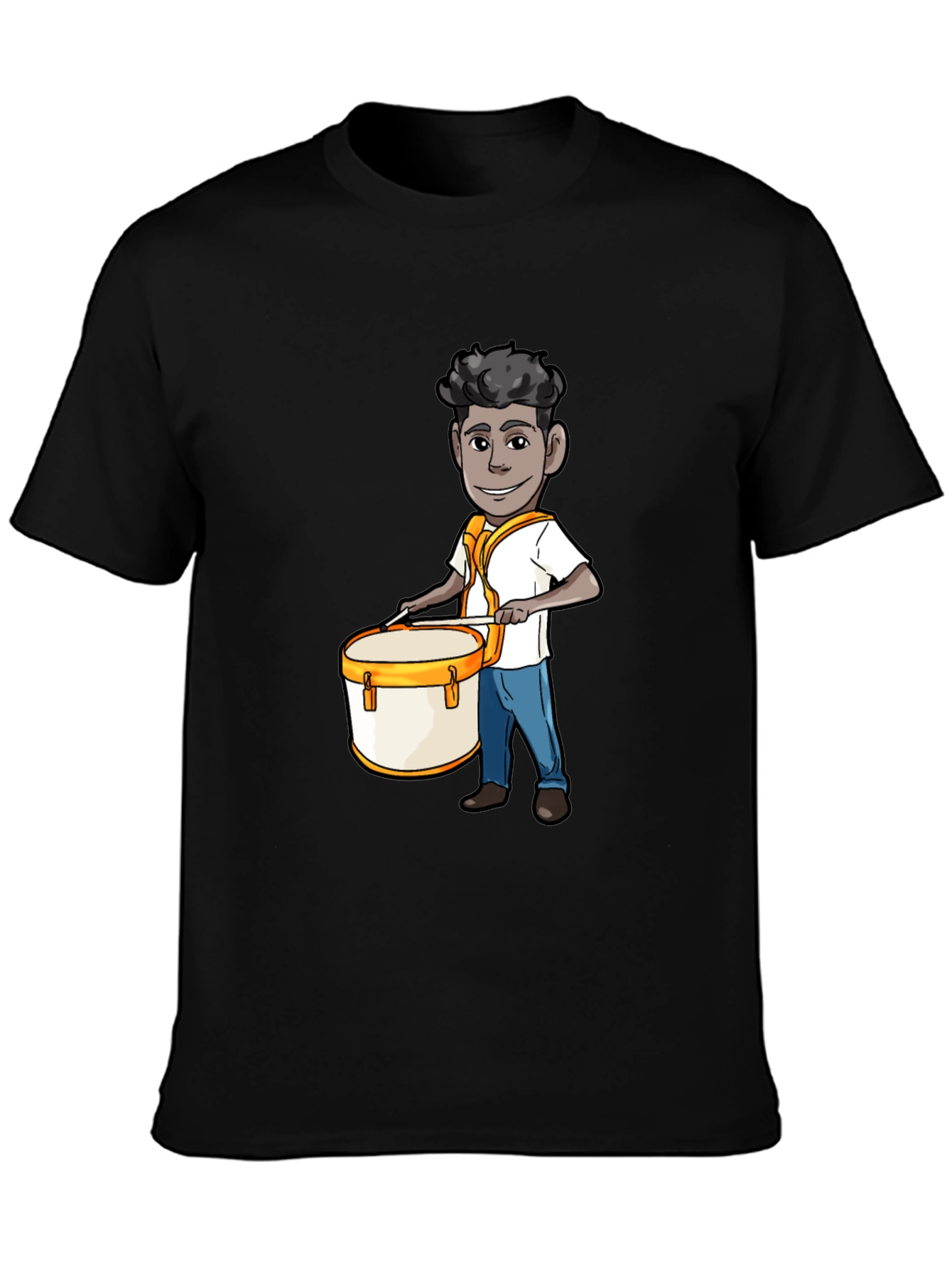 Cartoon Drummer Graphic Tee