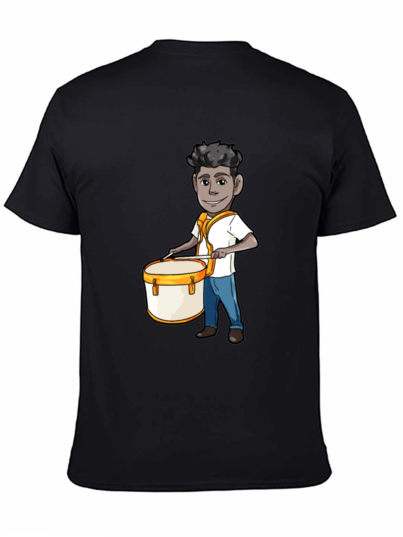 Cartoon Drummer Graphic Tee