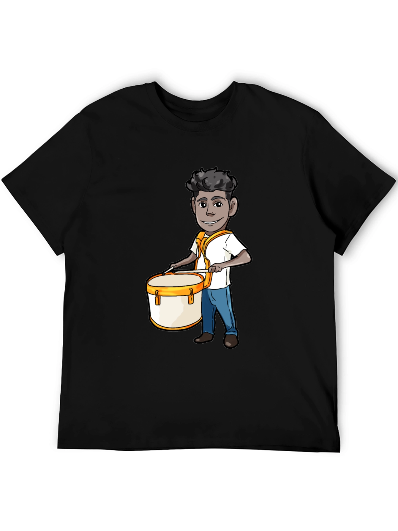 Cartoon Drummer Graphic Tee