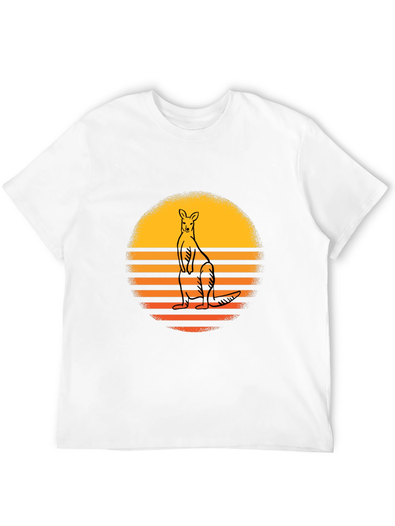 Retro Kangaroo Sunset Graphic Tee