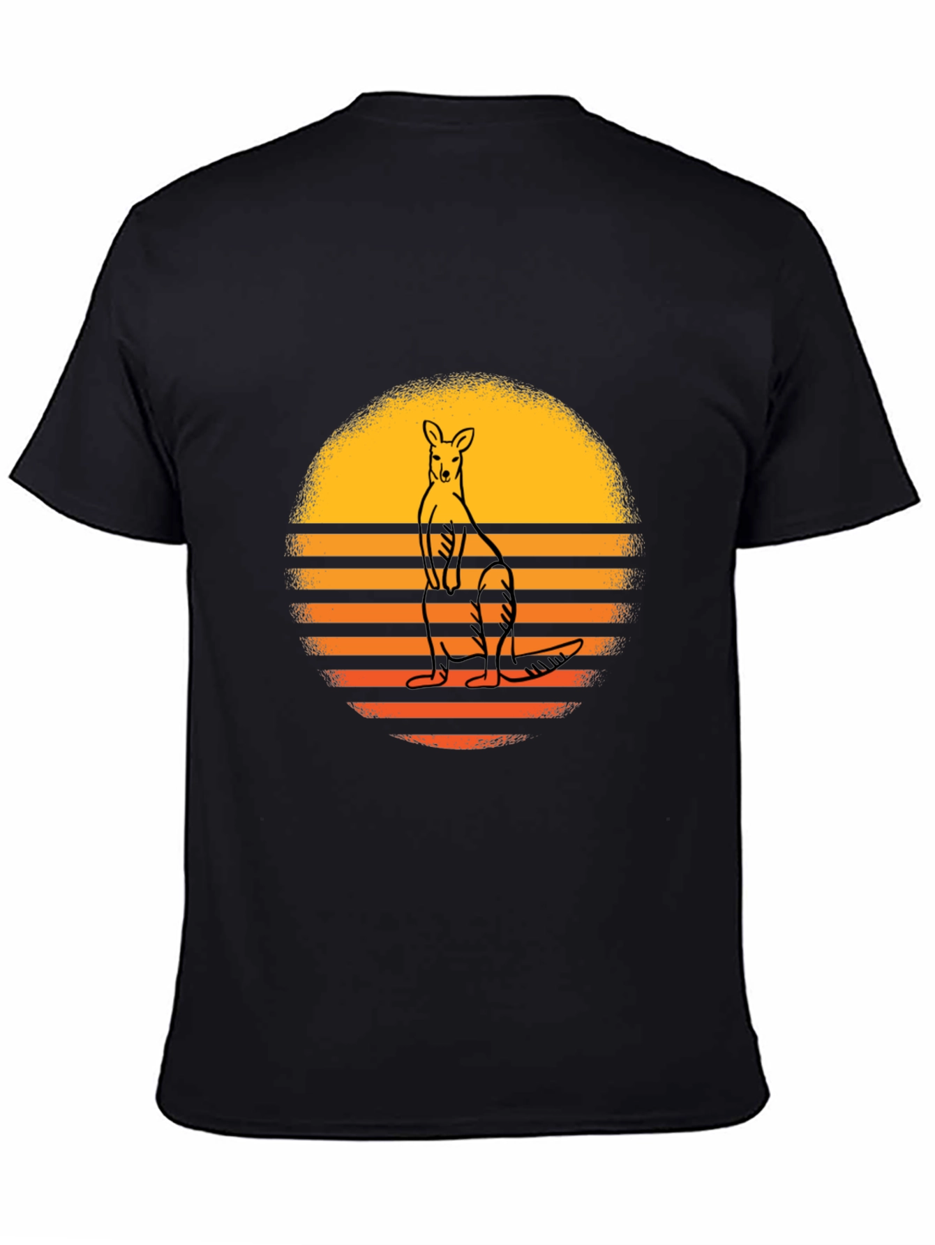 Retro Kangaroo Sunset Graphic Tee