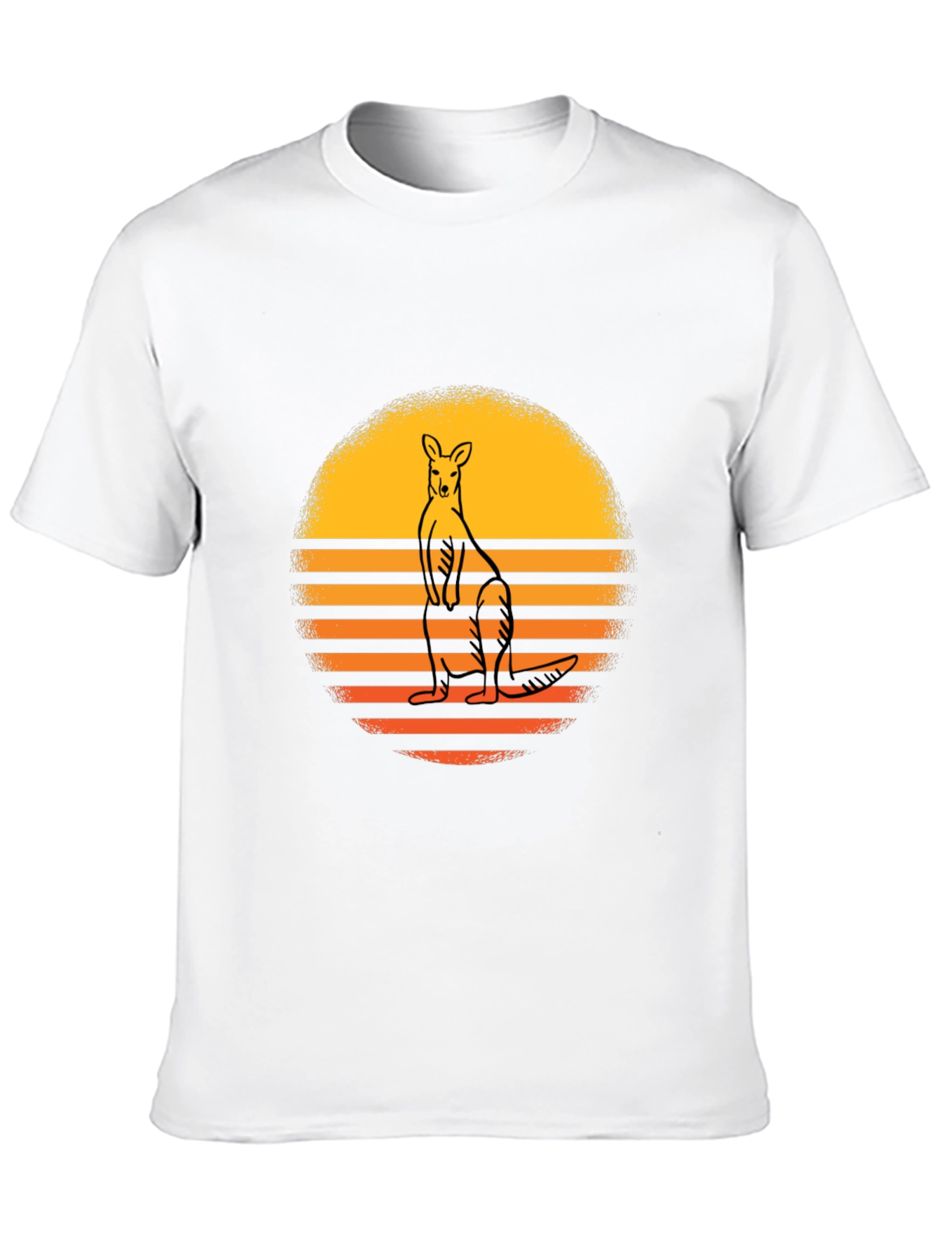 Retro Kangaroo Sunset Graphic Tee
