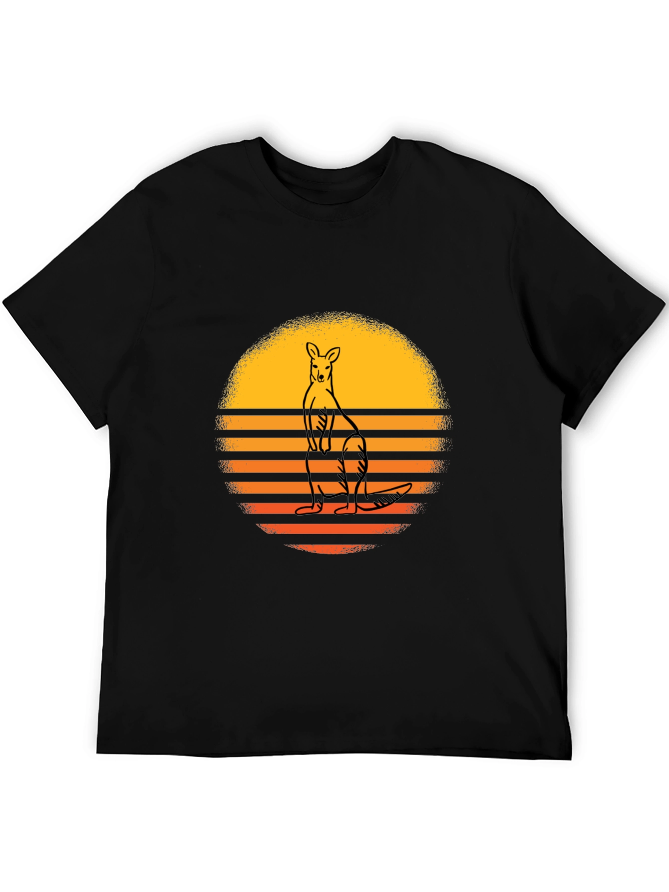 Retro Kangaroo Sunset Graphic Tee