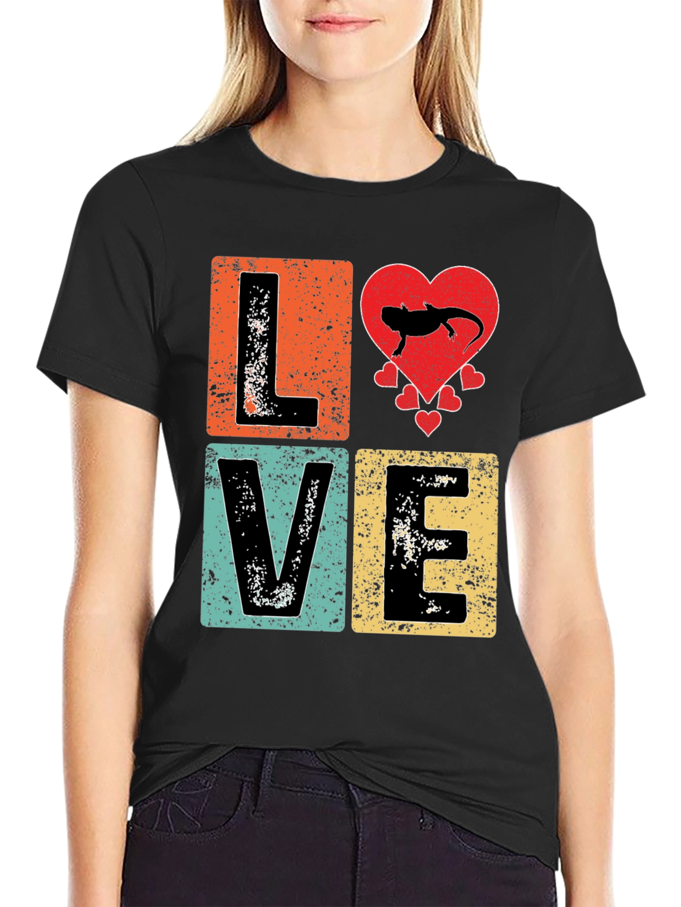 LOVE Axolotl Retro T-Shirt