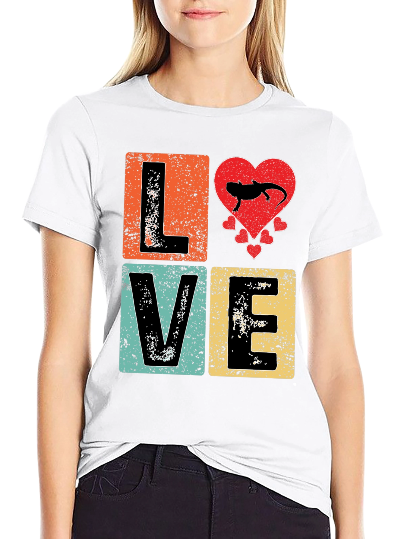LOVE Axolotl Retro T-Shirt