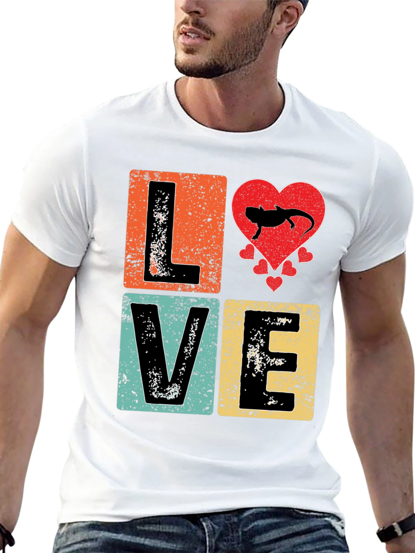 LOVE Axolotl Retro T-Shirt