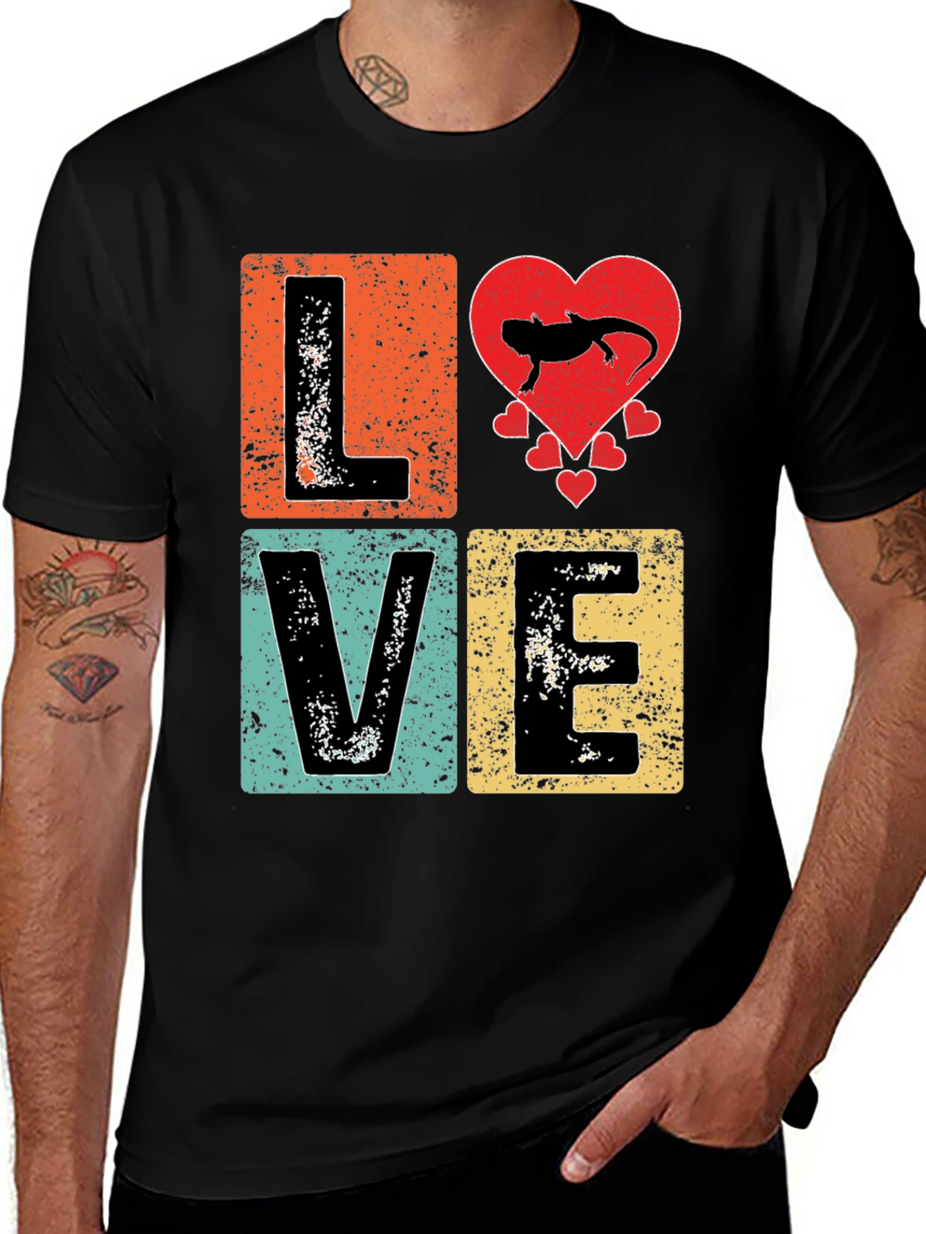 LOVE Axolotl Retro T-Shirt