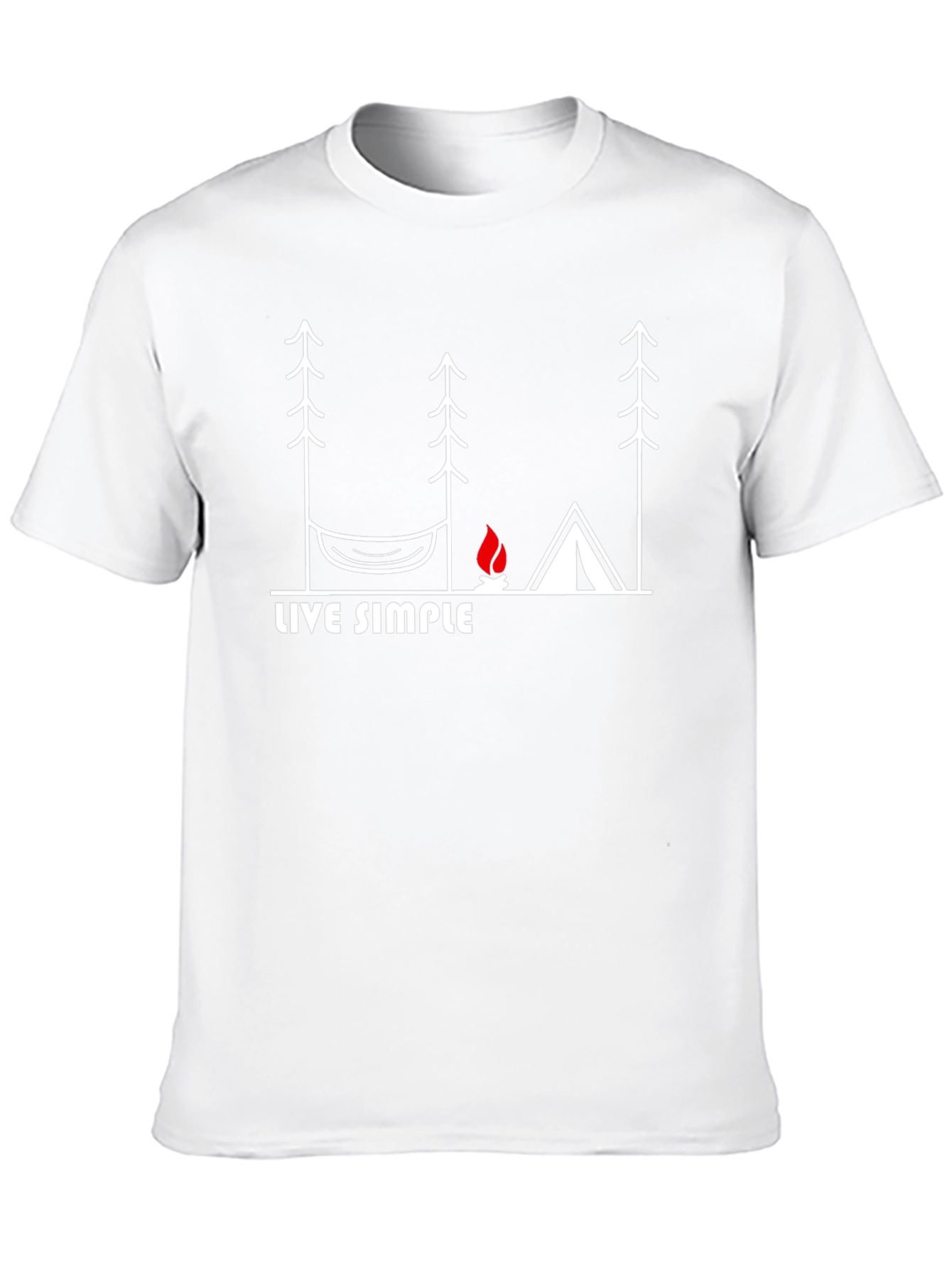 Live Simple Camping Graphic T-Shirt - Relaxed Fit