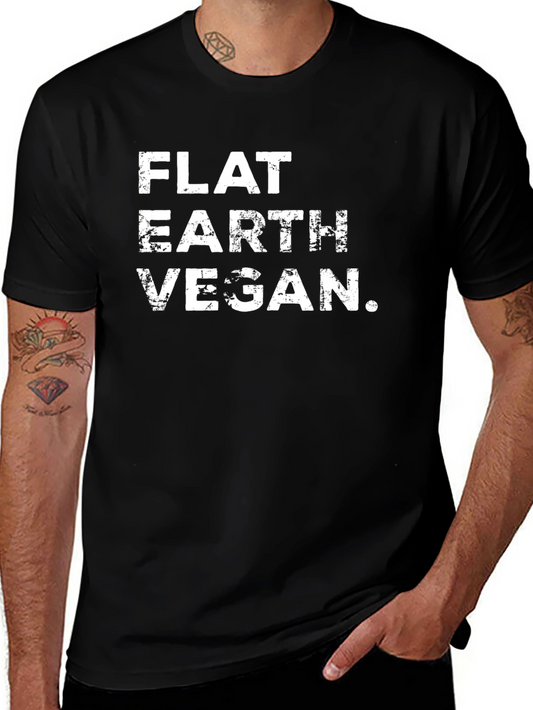 Flat Earth Vegan Graphic T-Shirt