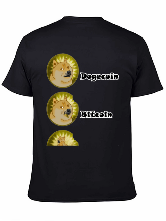Dogecoin vs Bitcoin Graphic T-Shirt - Crypto Tee