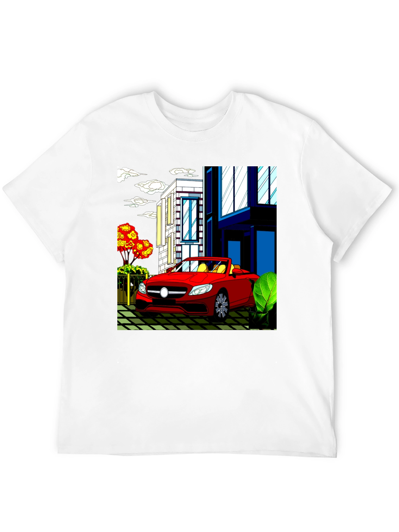Red Convertible Car Graphic T-Shirt
