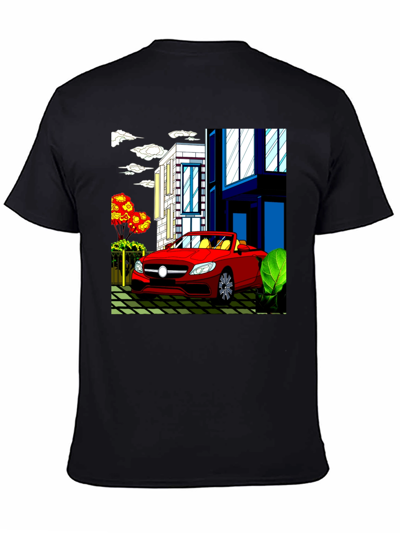 Red Convertible Car Graphic T-Shirt
