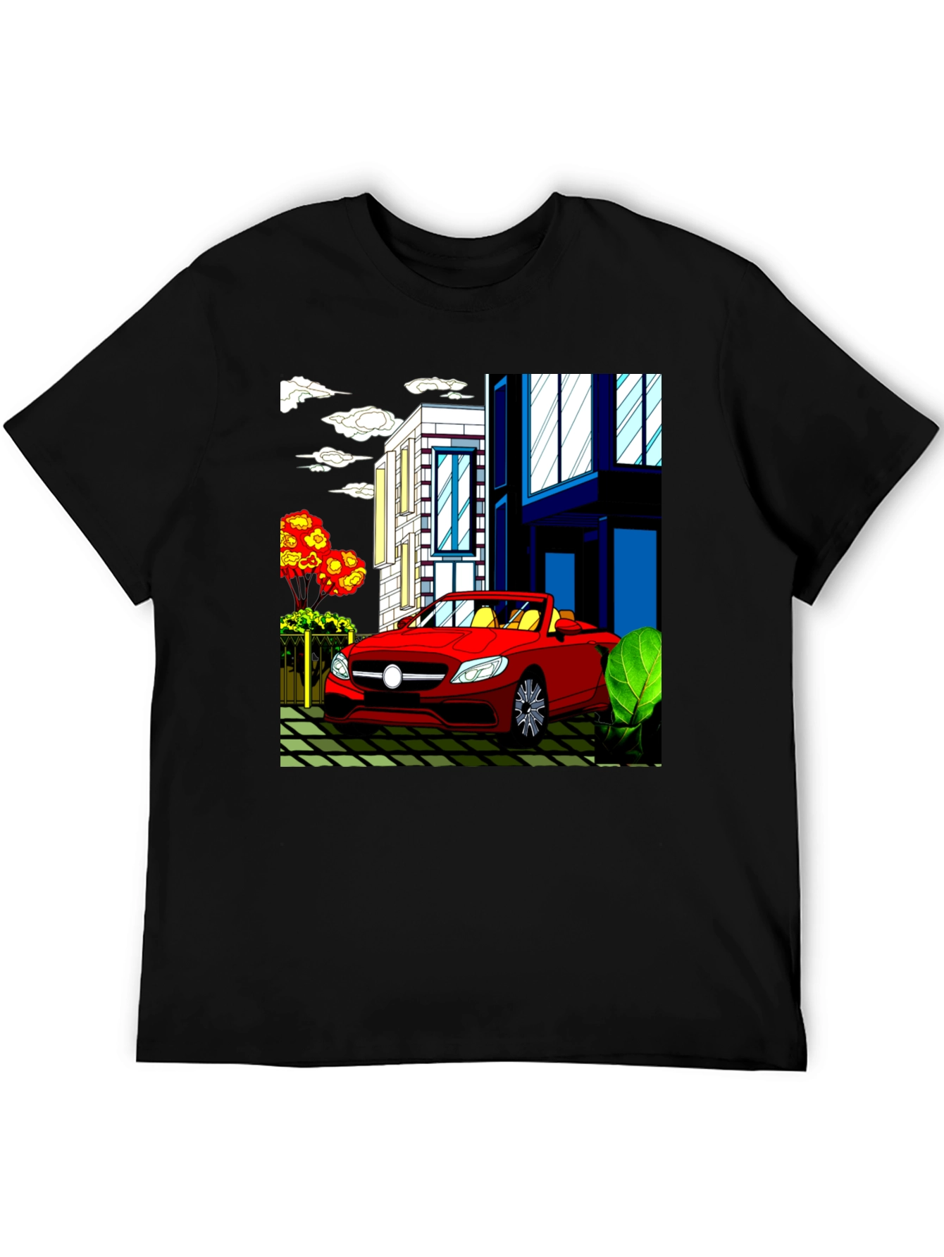 Red Convertible Car Graphic T-Shirt