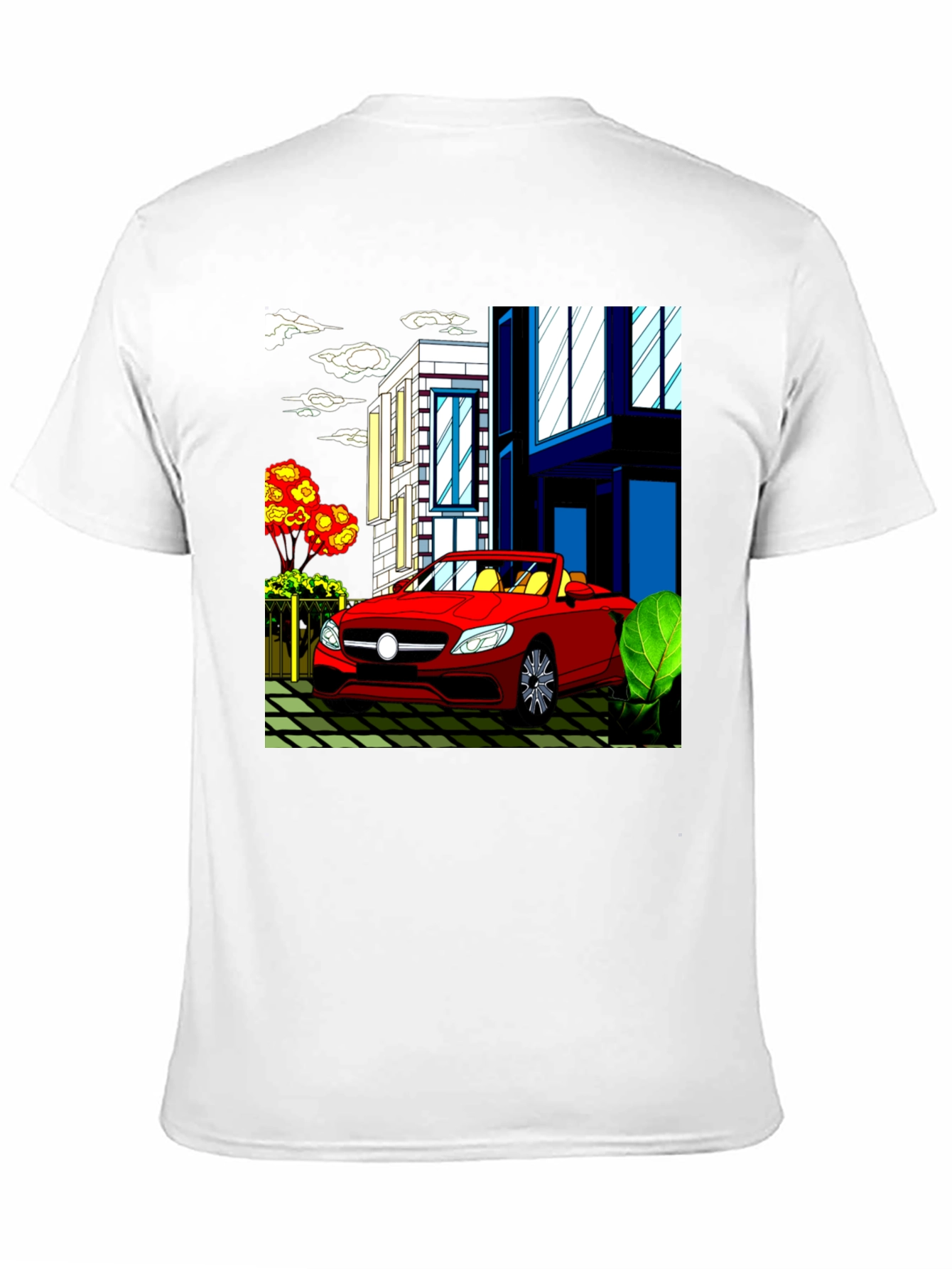 Red Convertible Car Graphic T-Shirt