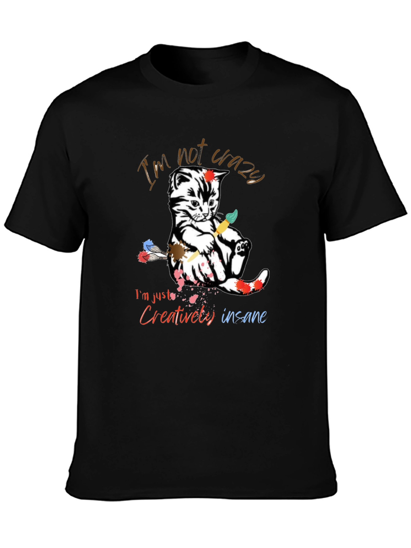 Crazy Cat Artist T-Shirt