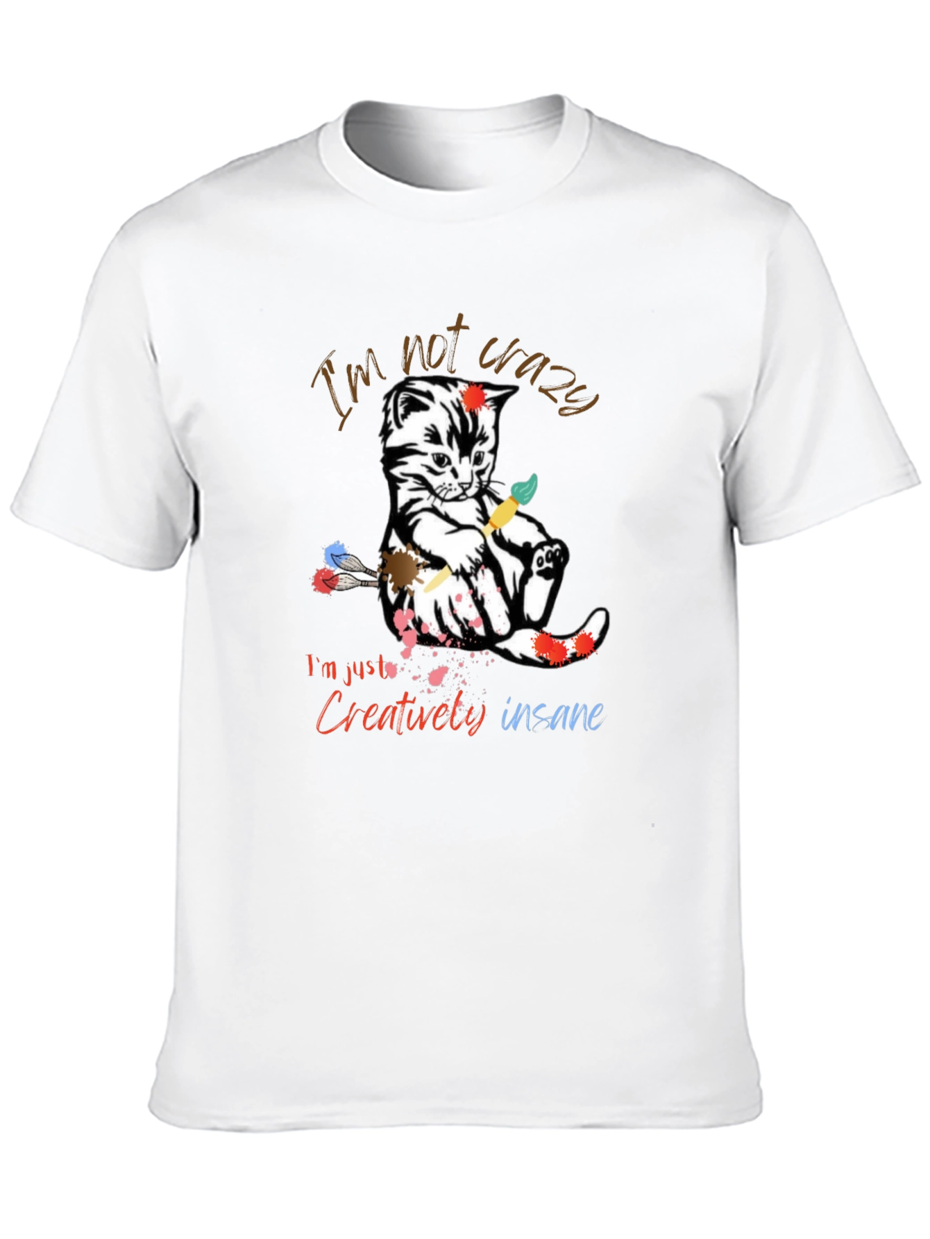 Crazy Cat Artist T-Shirt