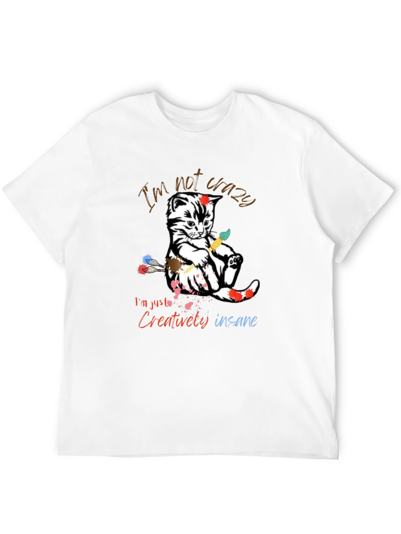 Crazy Cat Artist T-Shirt