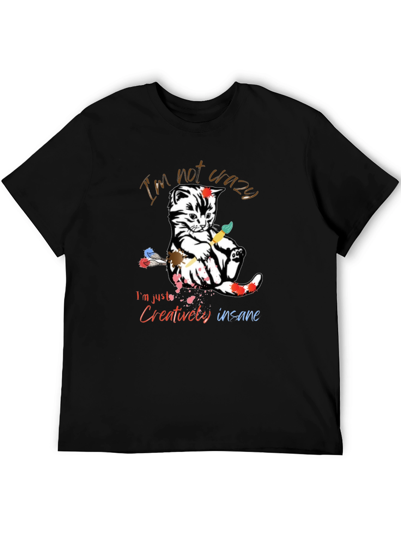 Crazy Cat Artist T-Shirt