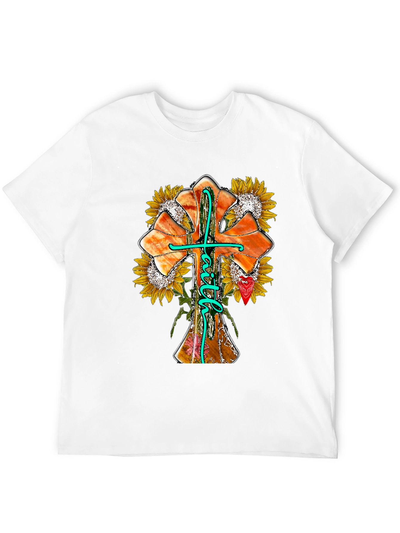 Faith Sunflower Graphic Print Tee
