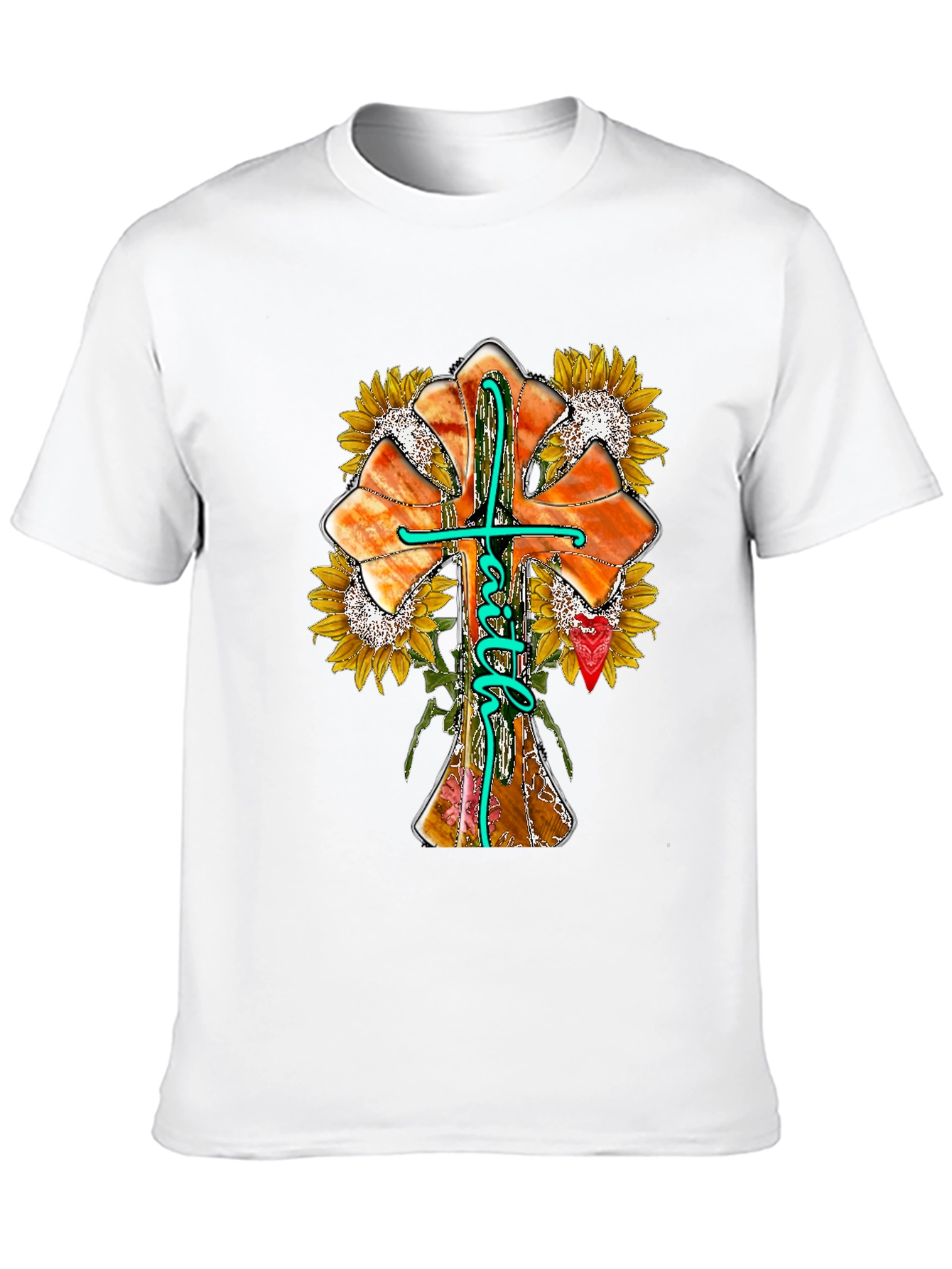 Faith Sunflower Graphic Print Tee