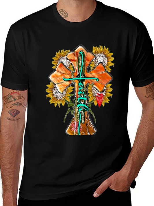 Faith Sunflower Graphic Print Tee