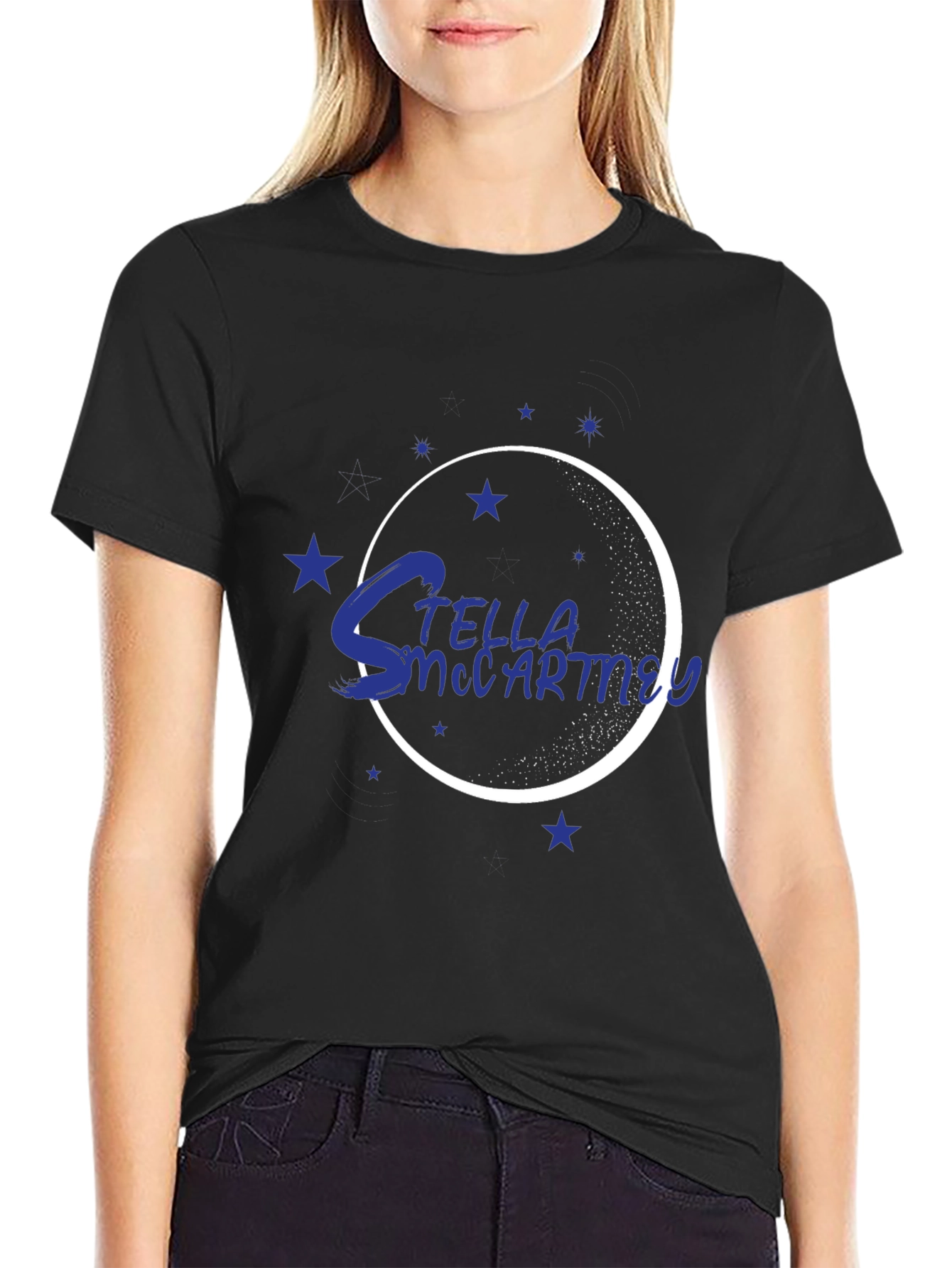 Stella McCartney Graphic Tee - Stylish Black Cotton T-Shirt