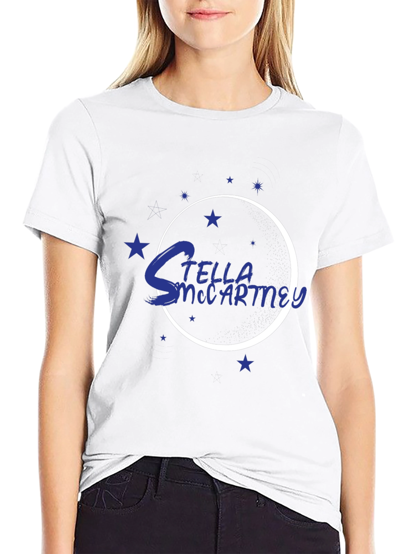 Stella McCartney Graphic Tee - Stylish Black Cotton T-Shirt