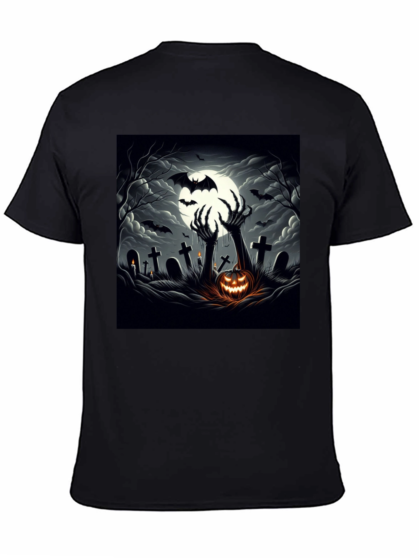 Halloween T-Shirt: Spooky Graveyard Design