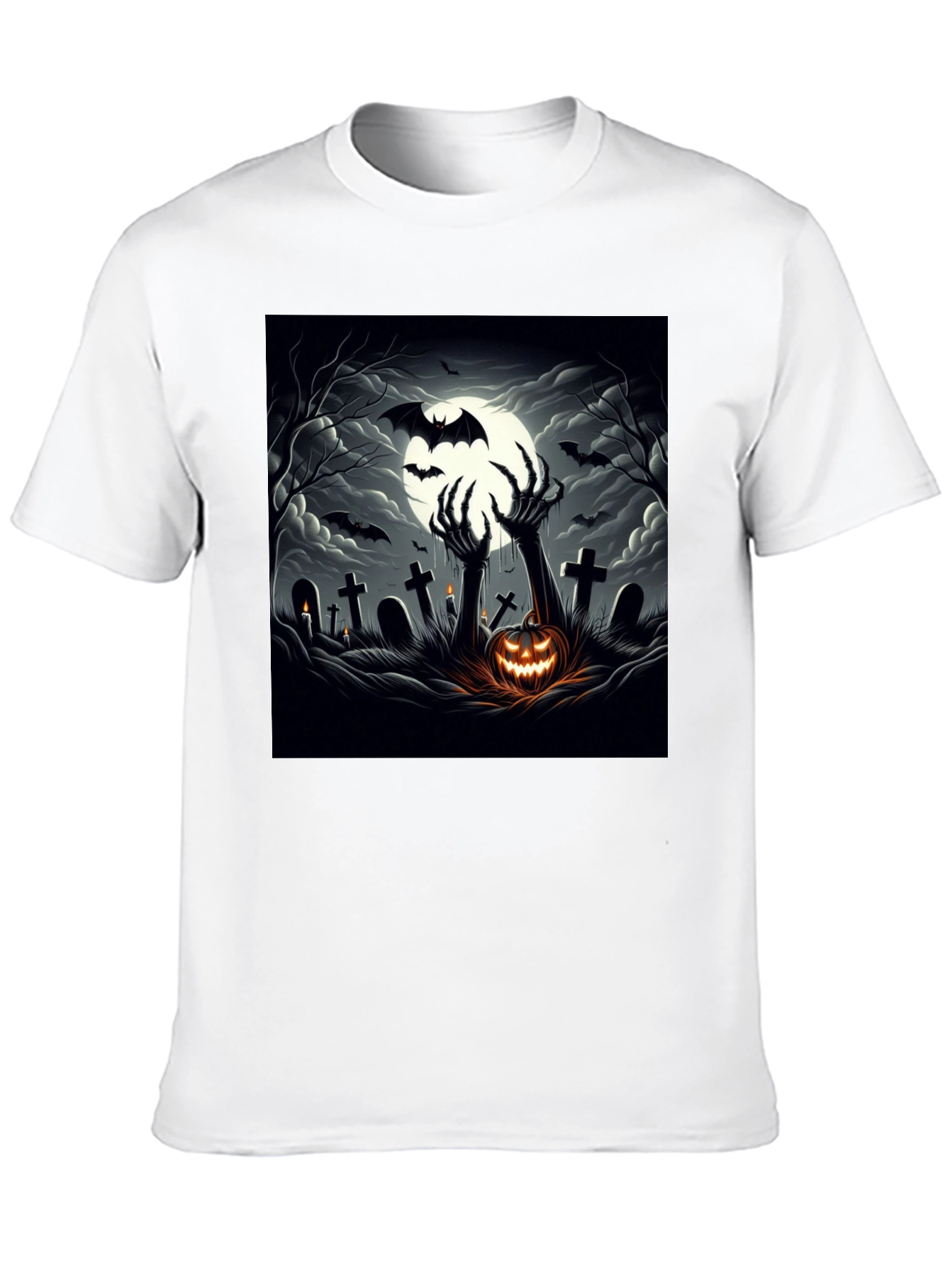 Halloween T-Shirt: Spooky Graveyard Design