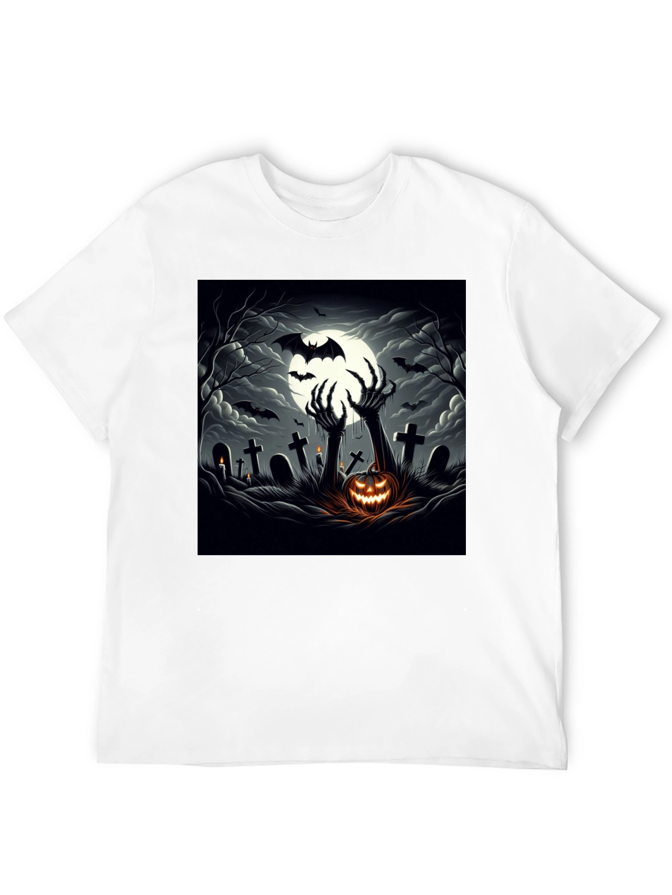 Halloween T-Shirt: Spooky Graveyard Design