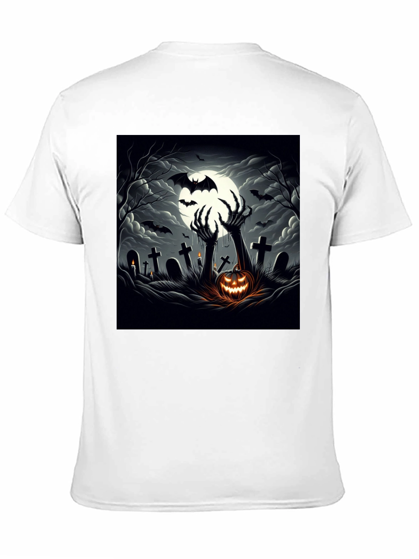 Halloween T-Shirt: Spooky Graveyard Design