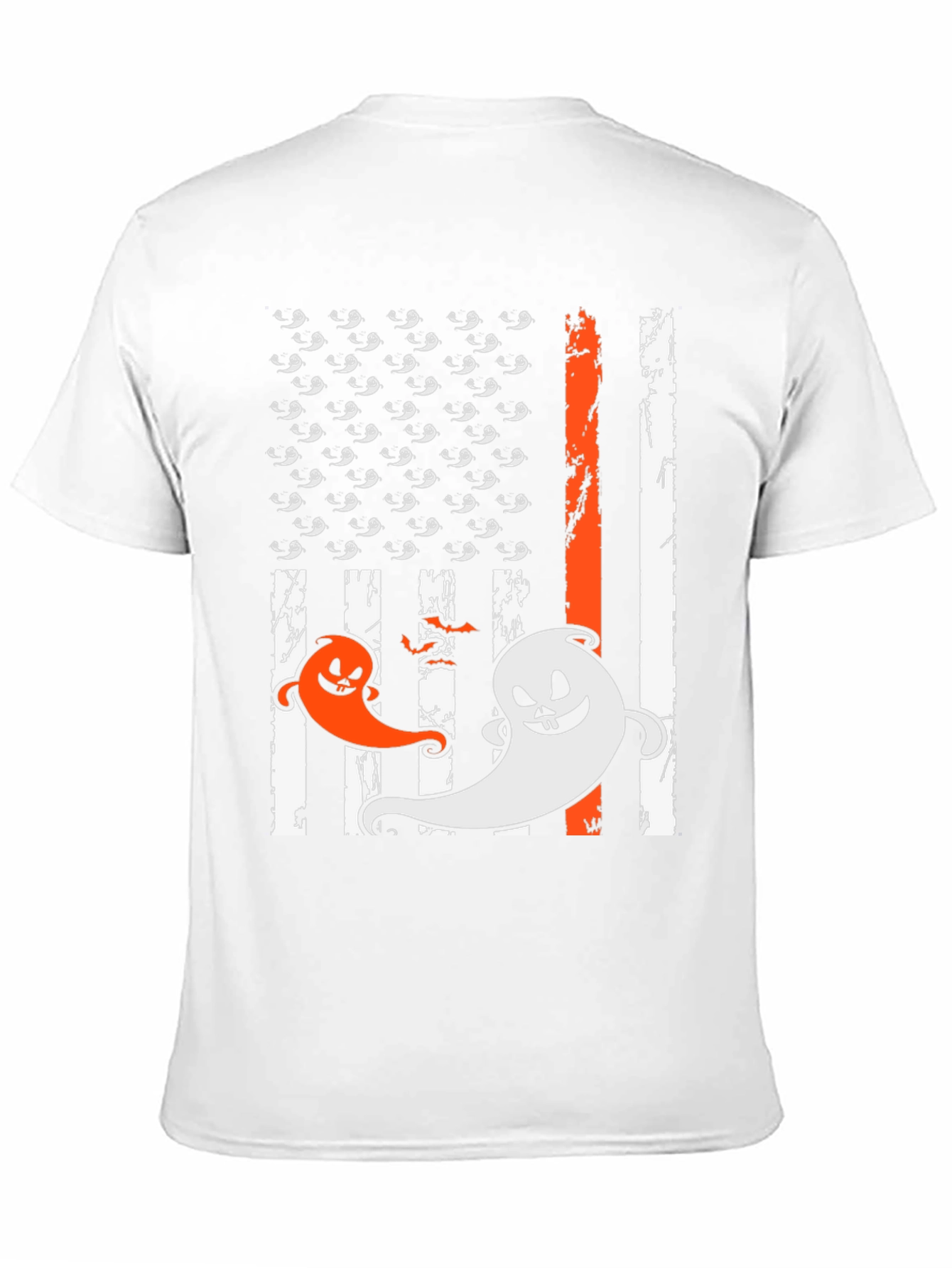 Halloween Ghost USA Flag T-Shirt