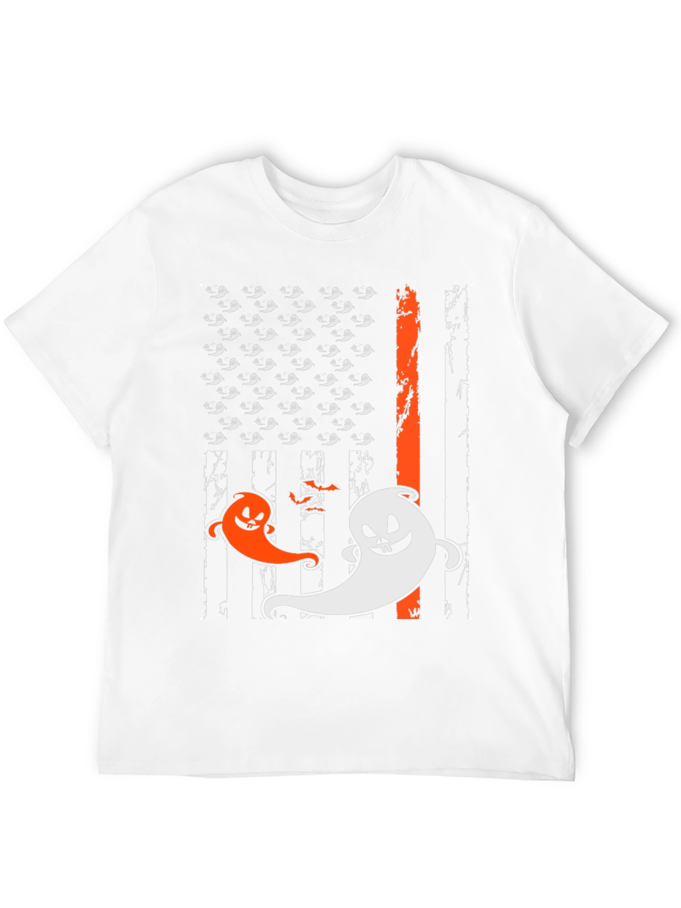 Halloween Ghost USA Flag T-Shirt