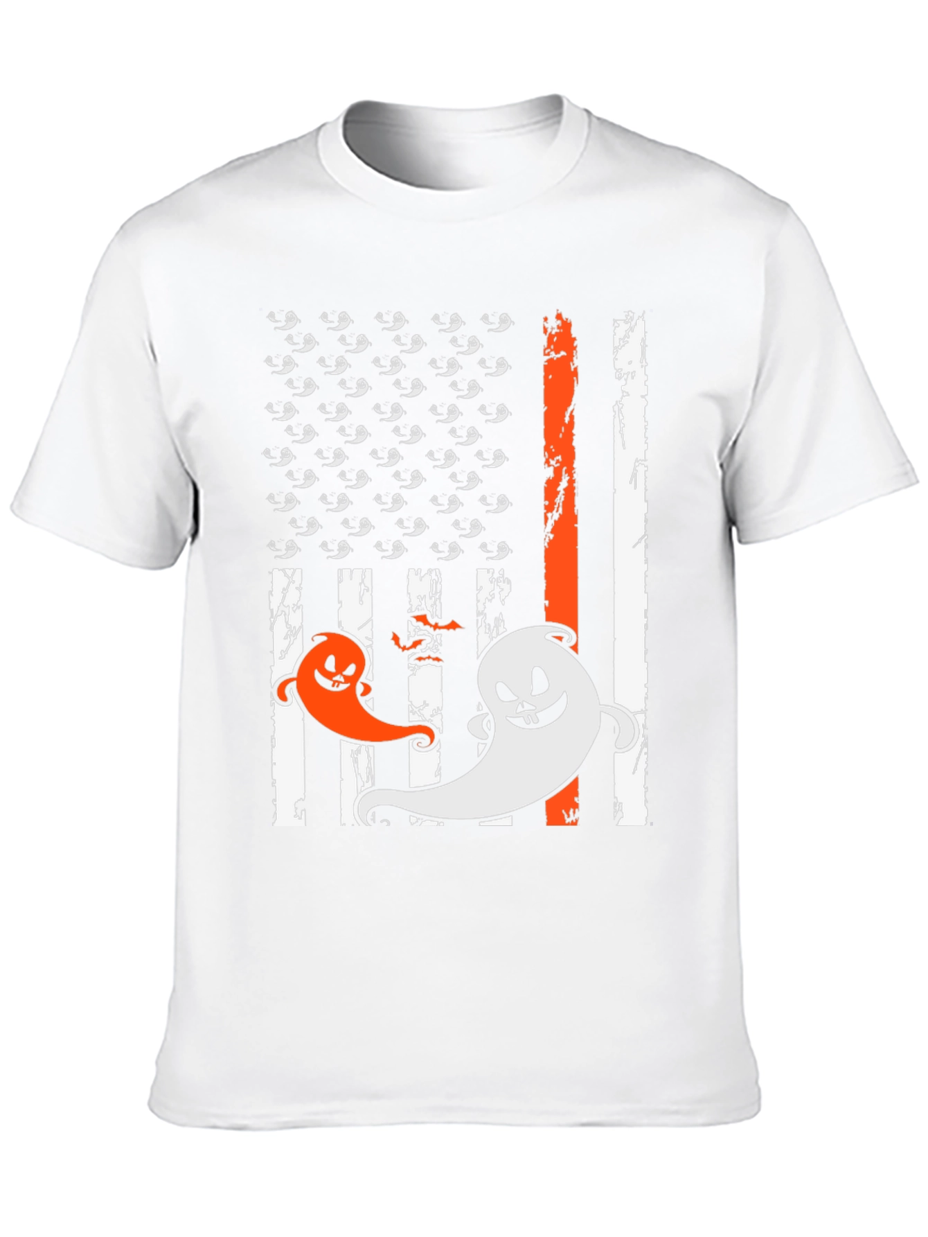 Halloween Ghost USA Flag T-Shirt